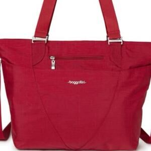 Baggallini Avenue Nylon Apple Red Shoulder Travel Tote
